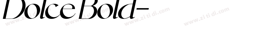 Dolce Bold字体转换